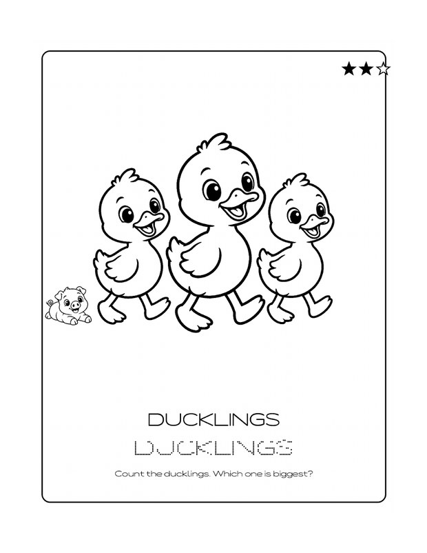 Ducklings coloring page