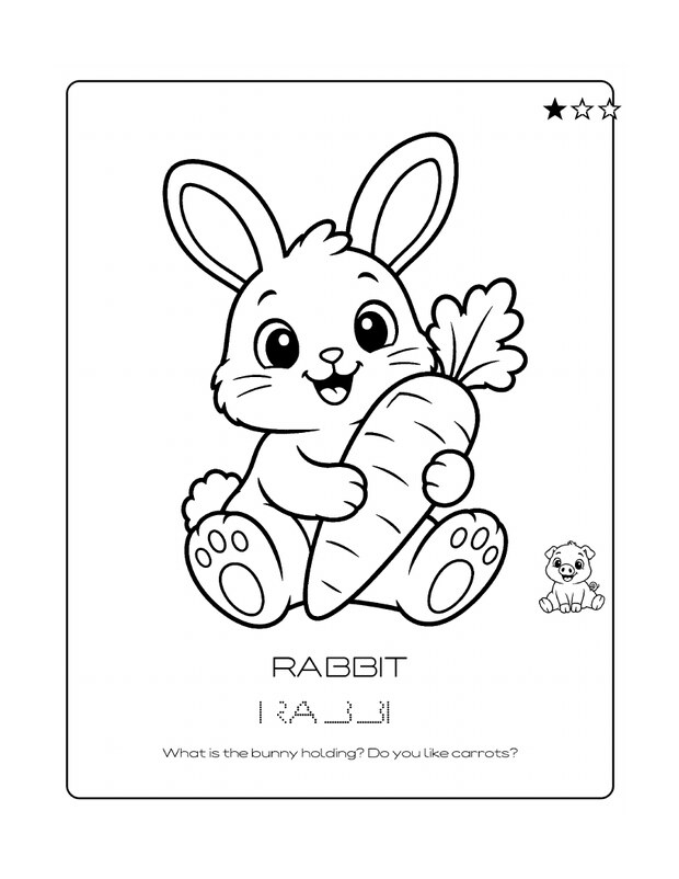 Rabbit coloring page
