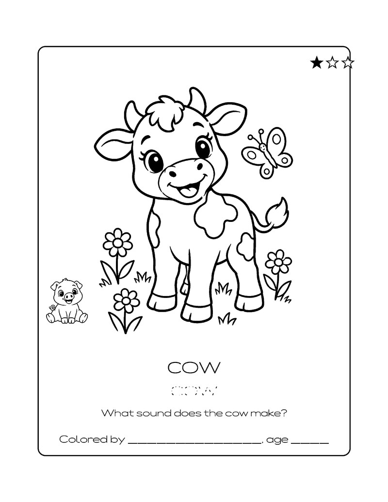 Coloring page: cow