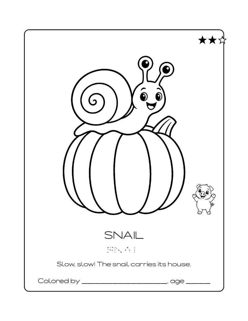 Coloring page: snail